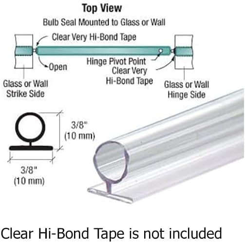 Miniatura 2 de CRL burlete de vinilo translúcido grande - 98 pulgadas de largo.