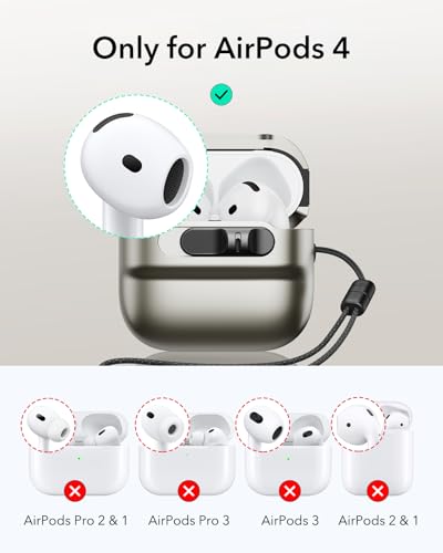 Image of ESR for AirPods 4 Case, Compatible with MagSafe, Pulse Series, Titanium