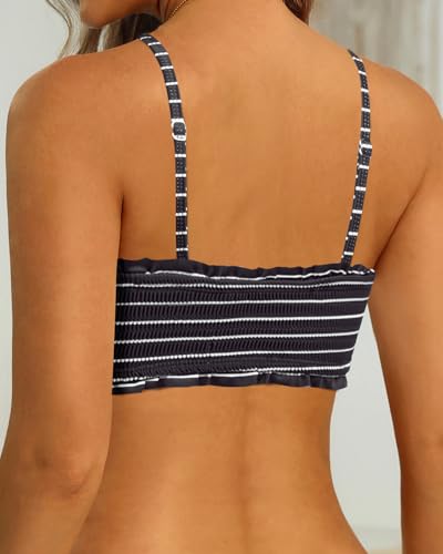 Image of Aqua Eve Women Strapless Bikini Top Only Bandeau Swim Top Tube Top Swimsuit