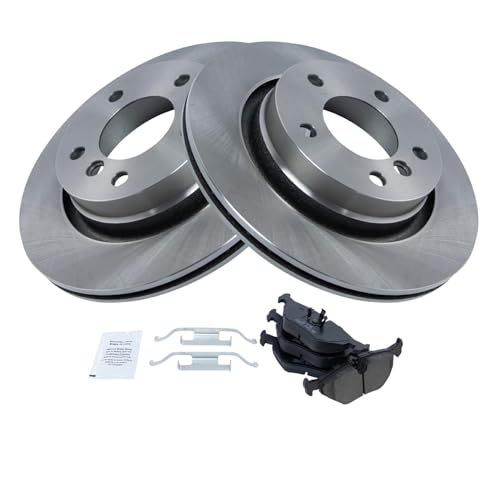 Image of TRQ Rear Brake Pad and Rotor Set Ceramic