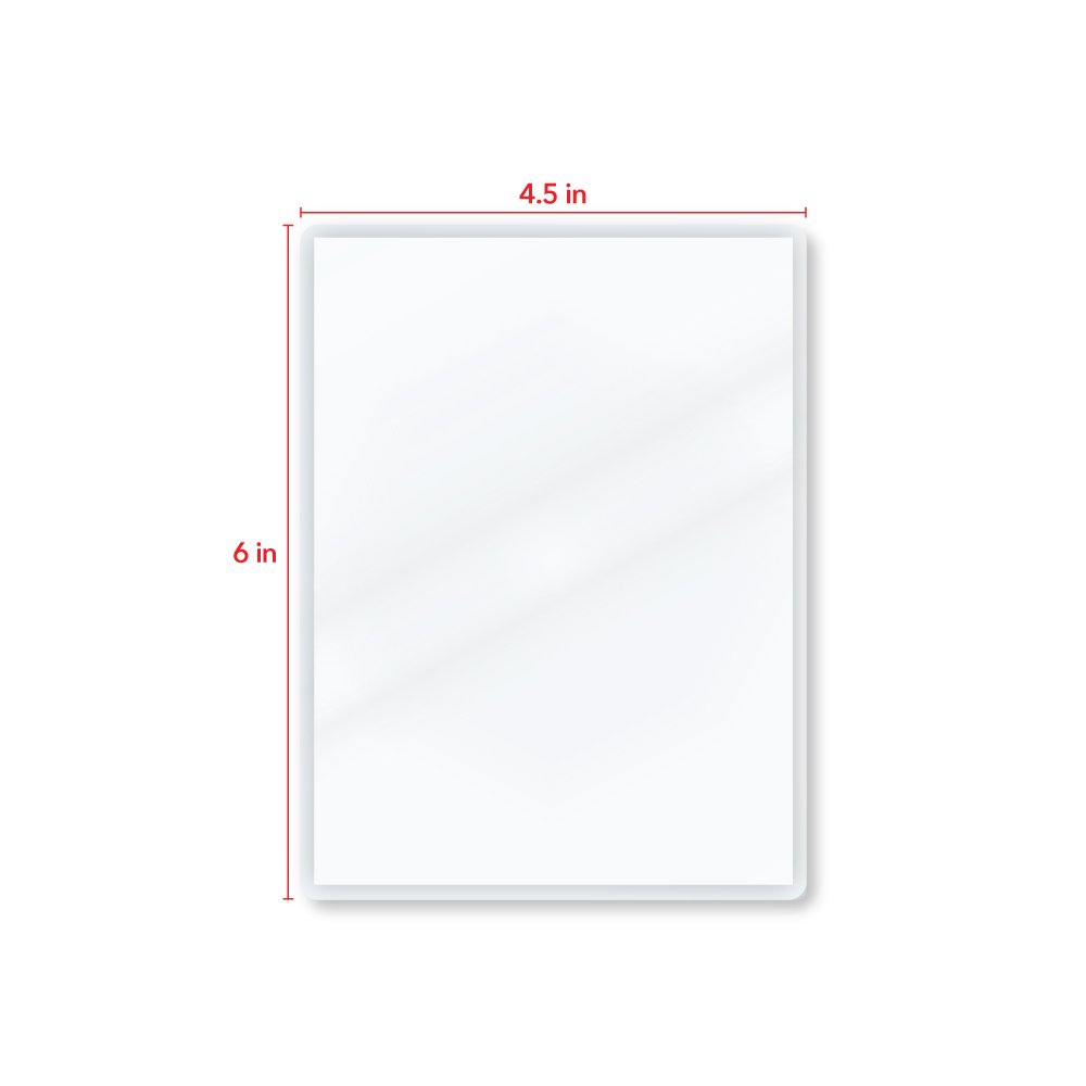 TruLam 7 Mil Laminating Pouches with Rounded Corners | Giant Card Size | 4-1/2 in. x 6 in. | Glossy Finish | Premium Adhesive for High-Clarity | 2 Carriers Included | 100 Pack