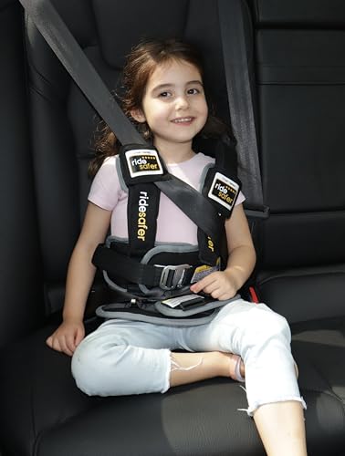 ridesafer - small black lightweight compact portable car seat - perfect for travel and everyday child safety