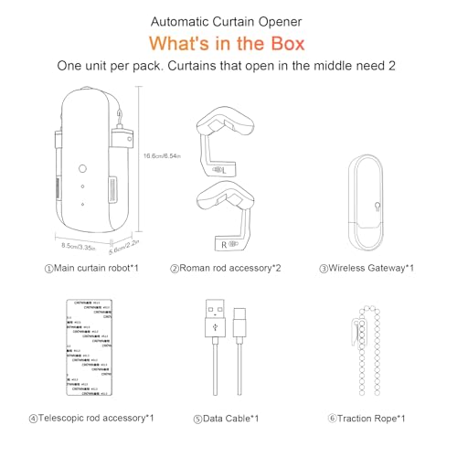 UUlianbot Automatic Curtain Opener with Remote, Compatible with Alexa and Google Home, Smart Curtain Opener for Roman/U/T Rails, Bluetooth Curtain Opener with App/Timer, Gifts for Women and Men by UUlianbot - Image 9
