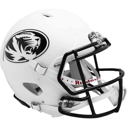 NCAA Missouri Tigers Helmet Full Size AuthenticHelmet Authentic Full Size Speed Style Matte White, Team Colors, One Size
