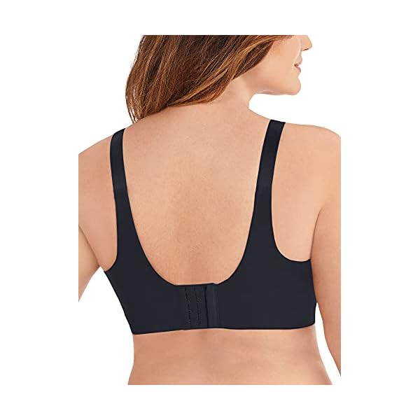 Vanity Fair Women's Plus Size Beauty Back Smoothing Seamless T-Shirt Bra, Midnight Black, 42D