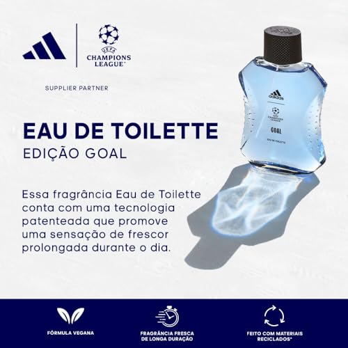 Image of Adidas Men Liquid Uefa Champions League Goal Eau De Toilette 100Ml