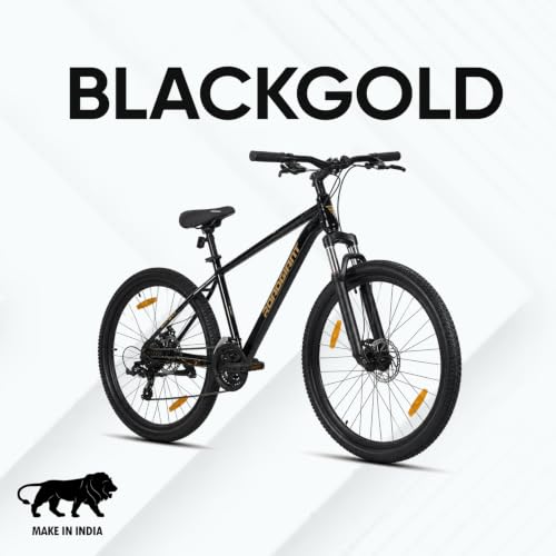Image of ROADGIANT || BLACKGOLD-27.5T||21 Speed Shimano|| Premium Steel Frame||14+ Age ||Chrome Suspension|| Dual DISC ||Z Black