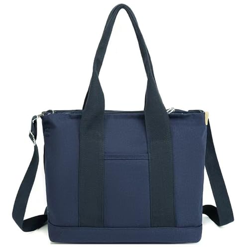 Bolso tote de lona para mujer de 2E-youth, gran capacidad, múltiples bolsillos, bandolera y tipo satchel miniatura 1