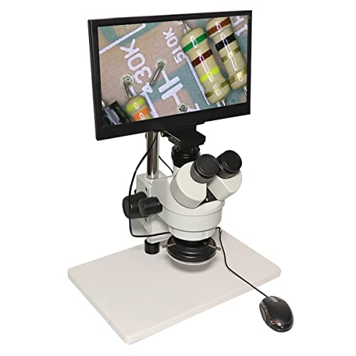 Microscope 10X-150X Integrated trinocular Microscope Digital Video Microscope 13.3 inch H_D LCD Soldering Microscope Phone Repair Magnifier