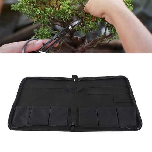 Zerodis Bolsa de Almacenamiento de Tijeras Bonsai, Soporte Negro para Bolsa de Herramientas para Tijeras de Corte de Jardín, Funda de Utilidad