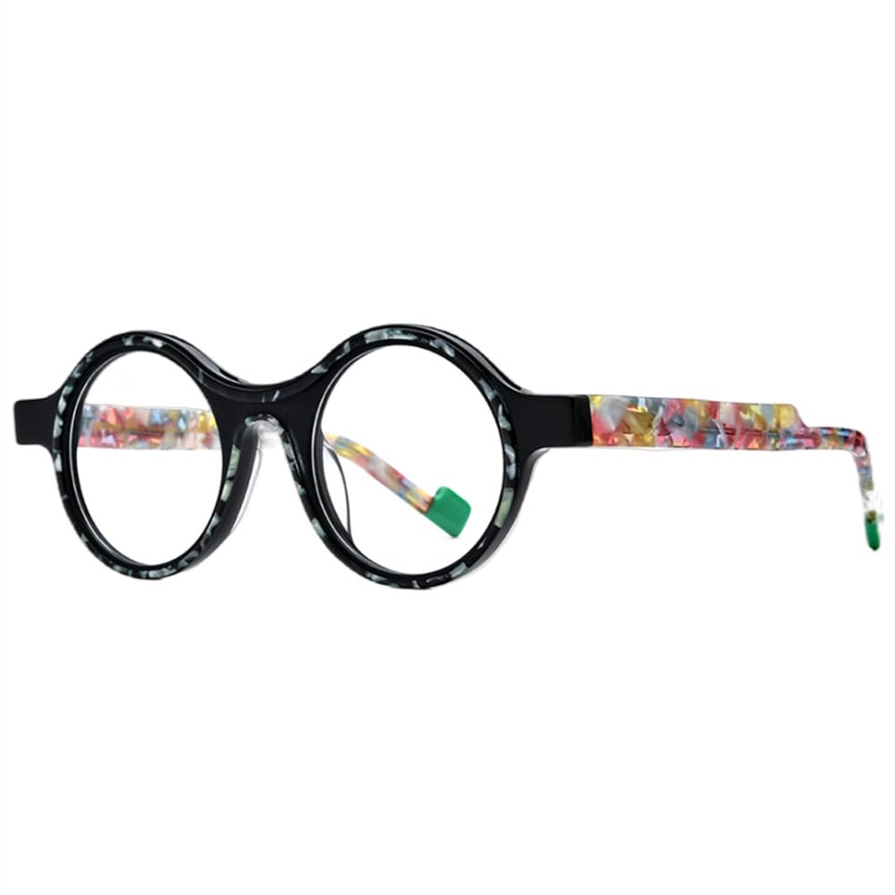 MUTYNE Acetat Brillengestell Herren Bunte Retro Runde Brillen Damen Brillen Brillen