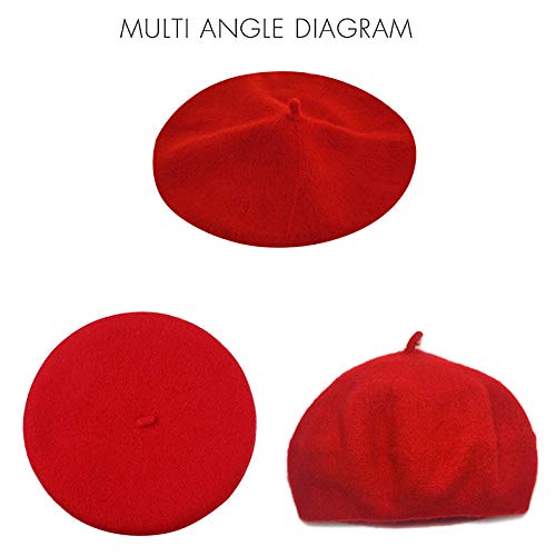 Goclothod French Wool Beret Hat Artist Painter Cute Dome Beret Hat Girls Winter Warm Beanie Cap4
