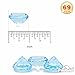 PMLAND 69 Pieces 25mm Big Round Acrylic Diamond Crystals Gems Treasure Gemstones for Baby Shower Table Scatters Vase Fillers Decoration Party Treasure Hunting Arts and Crafts - Light Blue