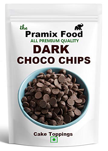 Image of Pramix Dark Chocolate Chips|Choco Chips For Baking, Ice Cream, Cookies, Cake, Desserts (250G)