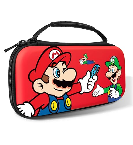 Xcitifun Carrying Case Designed for Nintendo Switch for Kids Girls Boys Cute Kawaii Travel Carry Bag for Switch / Lite / OLED 10 Game Cartridge Switch Protective Cover Carrying Cases - Red Brother by Xcitifun - Used condition - US$20.11