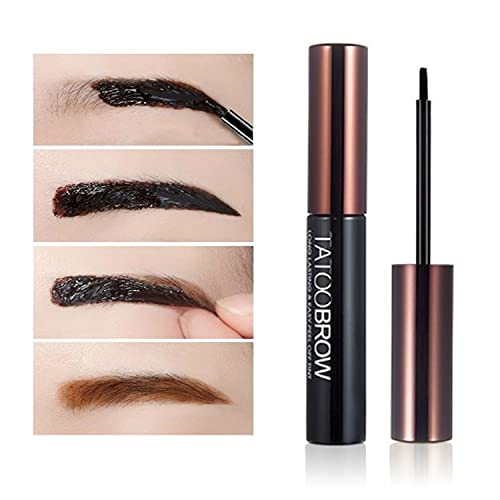 Tattoo Eyebrow Gel Peel Off, Waterproof Long Lasting Tint Brow, Natural and Elegant Brow Color Makeup (02# Light Brown)