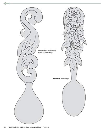 Carving Spoons, Revised Second Edition: Welsh Love Spoons, Celtic Knots, and Contemporary Favorites (Fox Chapel Publishing) 45 Full-Size Patterns & Step-by-Step Photos to Carve Your First Wooden Spoon - Image 4