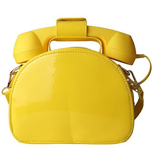 Image of QiMing Retro dial telephone Crossbody Shoulder Bag,Pu Movable microphone Purse for Women