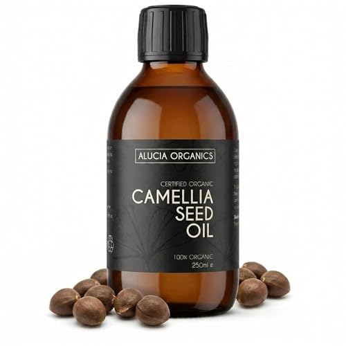 Alucia Organics Huile de graines de camélia certifiée biologique – Pure, naturelle, pressée à froid, végétalienne, sans cruauté envers les animaux,...