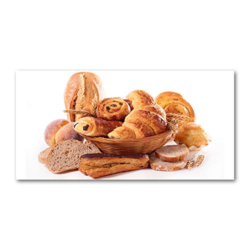 Dosseret de cuisine Tulup anti-éclaboussures fond de hotte verre 100x50cm pain