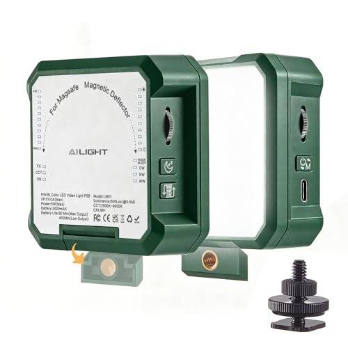 Image of Ailight Magnetic LED Video Light, CRI 98+ 2500-9000K - Green