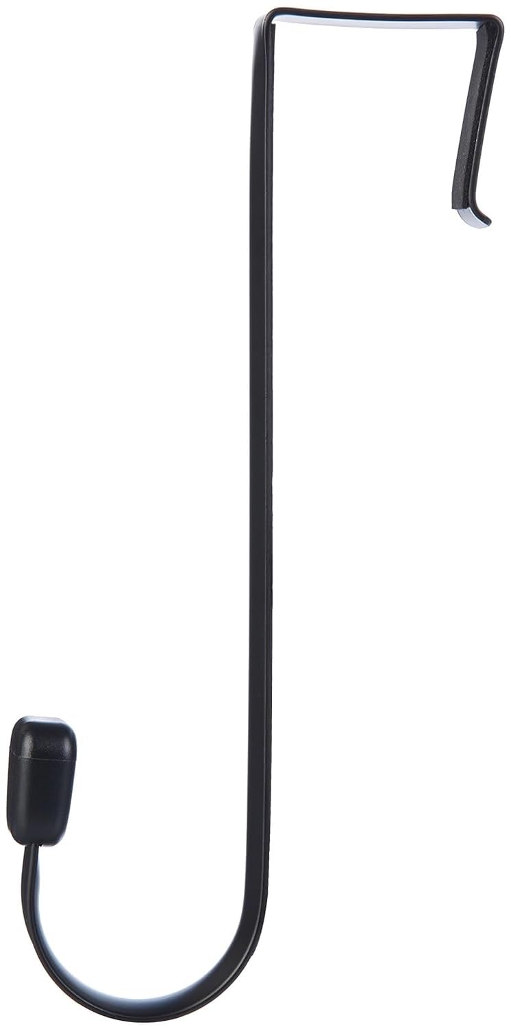 Konquer TimeS Heavy Duty Carbon Steel Over The Door Hook Hanger/No Drilling Required with Rubber Grip - Pack of 2 — Amazon image 2