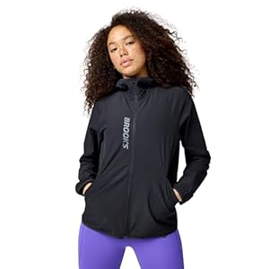 Brooks Women’s Canopy Jacket, Lightweight Wind & Water Resistant, Breathable, UPF 50+, with Reflectivity & Stretch Fabric