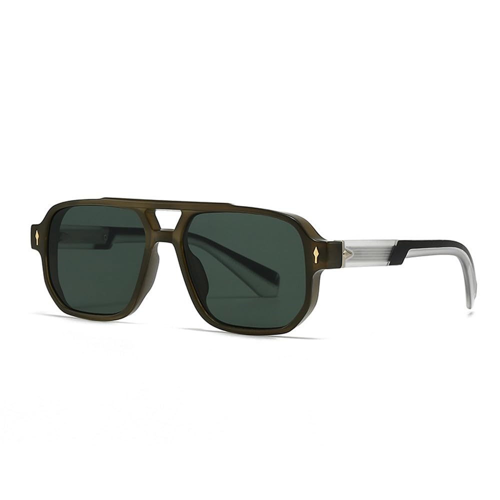 Gafas de sol de moda para hombre y mujer con remaches, protección UV400.