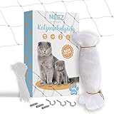 NEEZ Filet de Protection pour balcons et fenêtres I Filet de Protection Transparent y Compris kit de Fixation I Fixation du Filet de Protection pour balcons sans perçage