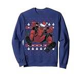 Marvel Deadpool Santa Hat Ugly Christmas Sweater Sweatshirt Sweatshirt