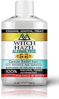 Pure & Natural Alcohol Free Witch Hazel Distillate | Natural Toner & Astringent | (100 ML No Alcohol, Chemical & Paraben Free)