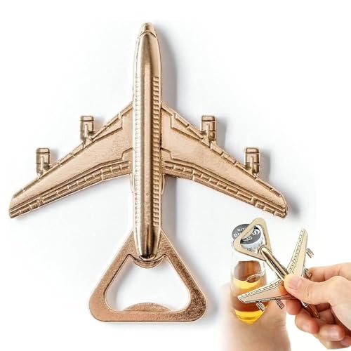 Abridor De Botellas Con Forma De Avión   Decoración De Avión   Regalo De Cumpleaños Para Veteranos, Pilotos, Amantes De Los Viajes O Aficionados A La Aviación   Bonita Caja De Regalo   Novedad (Avión)