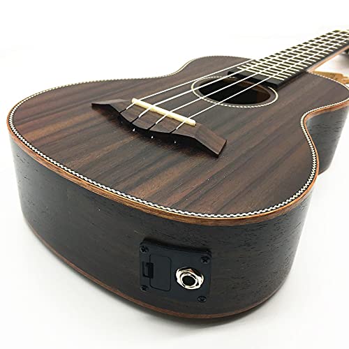 KEPOHK Ukulélé acoustique de concert 23 pouces, uku électrique avec égaliseur de micro, bois de rose entier hawaïen 4… - Les Beatles, Paul McCartney, John Lennon, RIngo Starr, George Harrison KEPOHK Ukulélé acoustique de concert 23 pouces, uku électrique avec égaliseur de micro, bois de rose entier hawaïen 4… – Image 7
