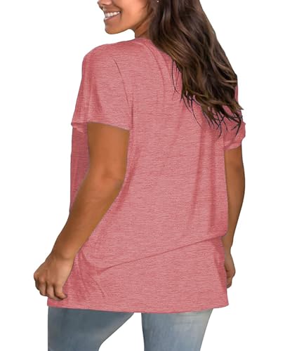 Plus Size Dandelion Shirts Women V Neck T Shirts Short Sleeve Tshirts Summer Tops3