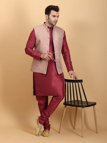 Image of Ethluxis Men Kurta Pyjama Jacket Set