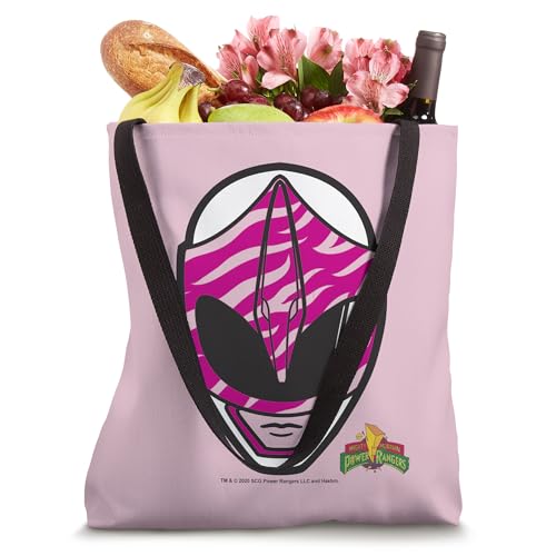 Bolso tipo tote de Power Rangers, Ranger Rosa con cara grande miniatura 4