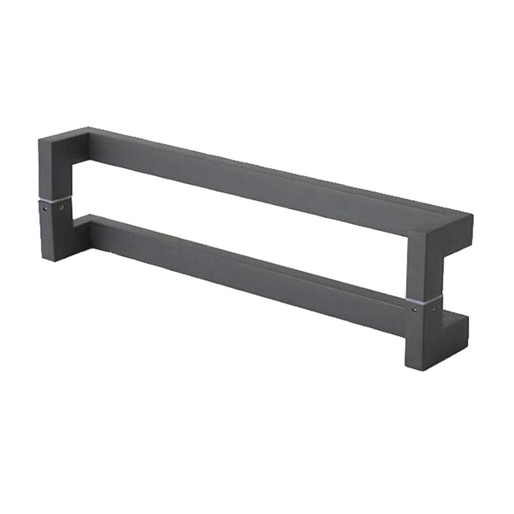 Gthtuhfd Gray Black Stainless Steel Push Pull Door Handle Back To Back For Glass Doors Double Side Door Handle,-Hole Pitch 22.6 In