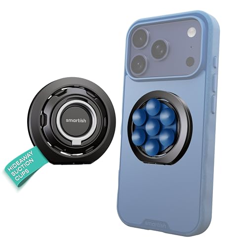 Image of Smartish MagSafe Suction Mount, WallFlower, Phone Grip Ring Holder, Blue