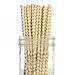 Dress My Cupcake 25-Pack Vintage Paper Straws, Yellow Chevron