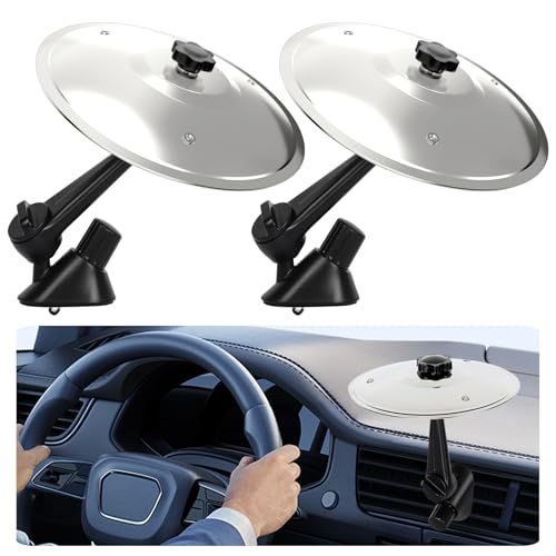 2Pcs Car Cymbal Air Vent - Clip-On Mini Crash Cymbal for Car Dashboard, No Tools Musical Accessory Driving Fun Gift for Drummers & Music Lovers, Universal Fit, Crisp Sound(Silver)