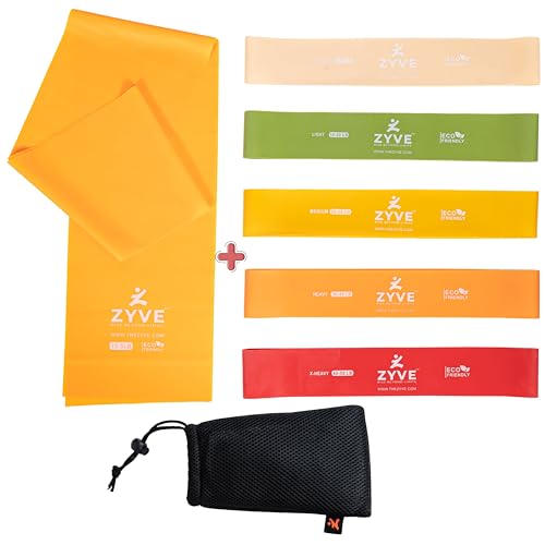 Image of Resistance Bands Set for Women & Men - 12'' Heavy Duty Natural Rubber Exercise Loop Bands for Legs,Glutes,Strength Training,Stretching,Physical Therapy- Pack of 5 with Carry Pouch