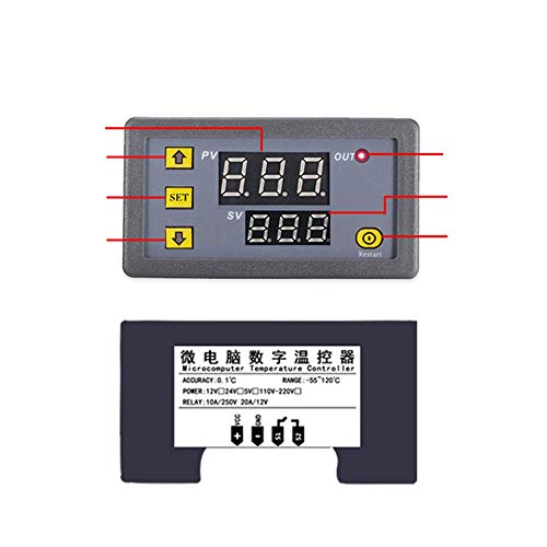 Temperaturregler W3230 Dual-LED-Thermostat, digitaler Temperaturregler, Temperaturmessgerät, Kühler