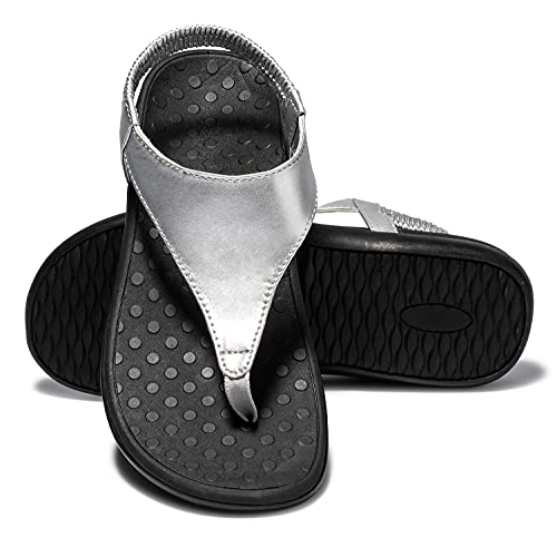 Womans Sandals Flip Flop with Orthotic For Flat Feet Plantar Fasciitis Arch Support Athletic Slide Sandals Relieve Flat Feet, High Arch,
