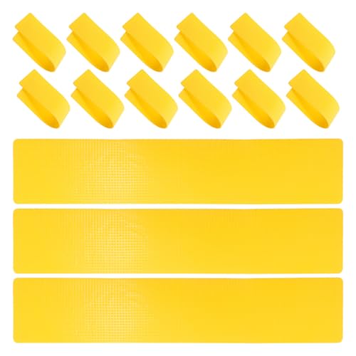 Lot de 15 Marqueurs à Disque Plat Jaune pour Terrain de Tennis