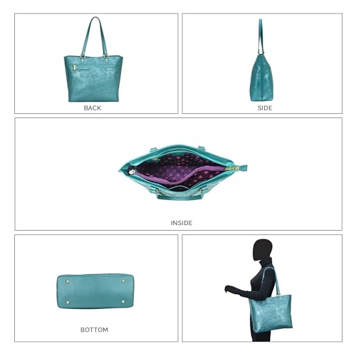 Image of Anuschka Women's Original Hand-Painted Genuine Leather Large Zip Top Tote