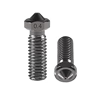 Vista 4 de UMLIFE 10 piezas de boquillas Volcano de 0,4 mm para E3D V6 Hotend impresora 3D, boquilla de alta temperatura para filamentos de 1,75 mm, bloque