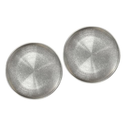 Cabilock 2 Piezas bandeja de acero inoxidable platos para acampar bandeja para galletas bandejas acero inoxidable vajilla vintage Bandeja de comida bandeja de bocadillos plato de comida