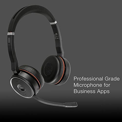 Jabra Evolve 75 Bluetooth Headset Uc Bundle, Active Environmental Canceling, Wall Charger, Usb Dongle, Charging Stand - Compatible W/Softphone Voice & Video Apps, Mobile, Tablets, Mac, Pc Headphones #TOP1