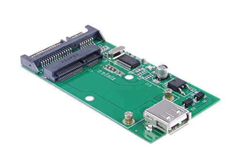 KNACRO Mini PCIe mSATA SSD to 2.5" SATA and USB 2.0 Adapter Card Dual Interface
