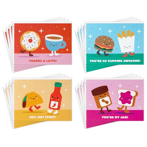 Hallmark Better Together Cute Cards (16 Blank Cards with Envelopes, 4 Designs) for Anniversary, Thank You, Birthday, Celebration, Any Occasion